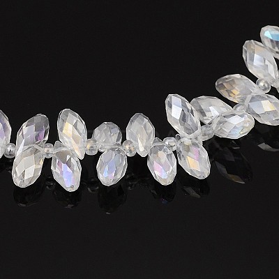 Electroplate Glass Beads Strands X-EGLA-J068-AB01-1