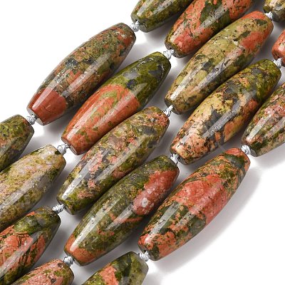 Natural Unakite Beads Strands G-L654-G13-01-1