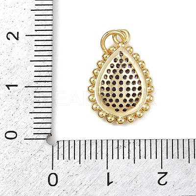 Brass Micro Pave Cubic Zirconia Pendants KK-S526-01G-1