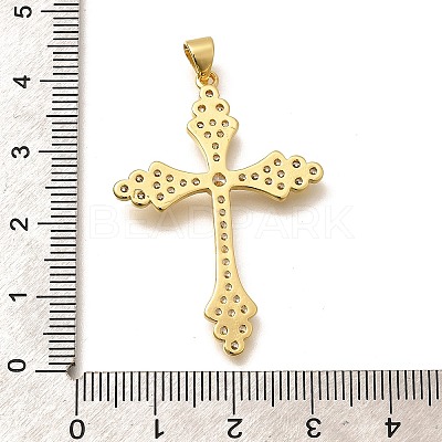 Rack Plating Brass Micro Pave Cubic Zirconia Pendants KK-L226-005G-11-1