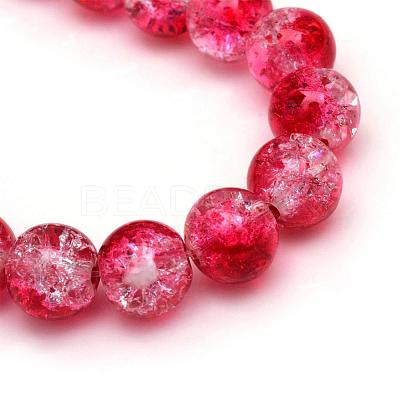 Baking Paint Crackle Glass Bead Strands CCG-S001-6mm-15-1