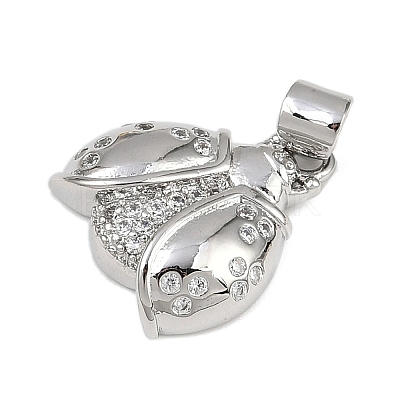 Brass Micro Pave Cubic Zirconia Pendants KK-A260-07C-P-1