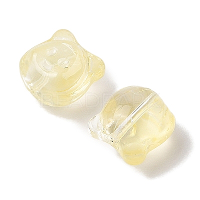 Transparent Spray Paint Glass Beads GLAA-Z011-01G-1