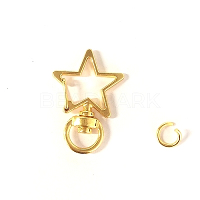 Star Alloy Swivel Clasps PURS-PW0001-430G-1