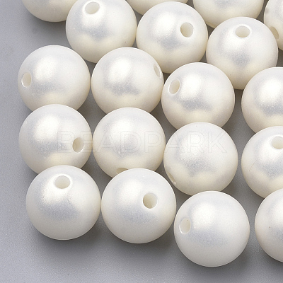 Spray Painted Style Acrylic Beads X-MACR-T010-10mm-1