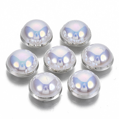 ABS Plastic Imitation Pearl Sewing Buttons BUTT-S005-12mm-01S-1