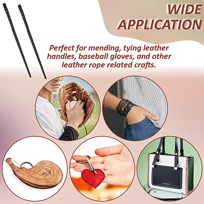 Steel Leather Rope Knitting Needles for Leather Repairing Weaving Crafts DIY-WH0750-027-1