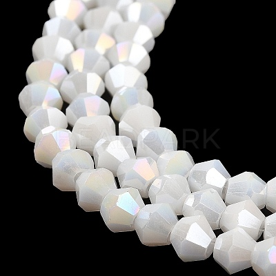 Opaque Solid Color Electroplate Glass Beads Strands LS-EGLA-A039-P4mm-B15-1