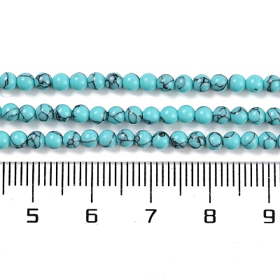 Synthetic Turquoise Beads Strands G-U004-02B-1