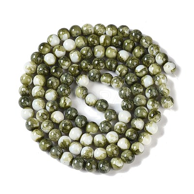Baking Paint Glass Bead Strands GLAA-H031-01B-14-1