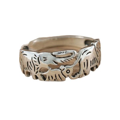 Elephant Brass Finger Rings FS-WG0A57B-02-1