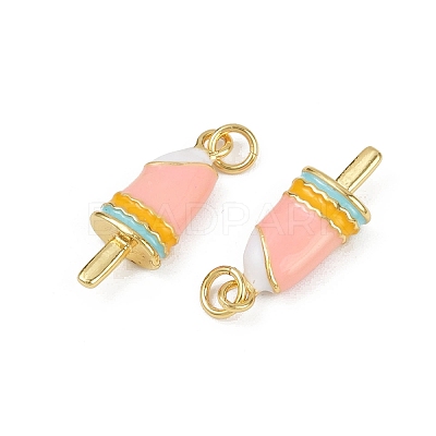 Brass Enamel Pendants X-KK-C093-25G-1