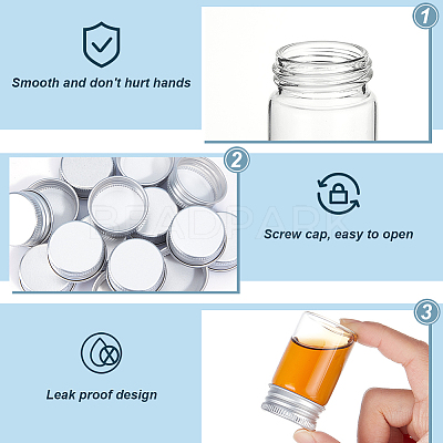 20Pcs Glass Bead Containers CON-BC0007-31A-1