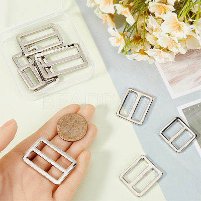 8Pcs 4 Styles Alloy Slider Buckles FIND-GF0007-01P-1