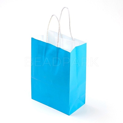Pure Color Kraft Paper Bags AJEW-G020-A-01-1