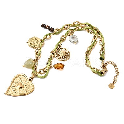 Women's 304 Stainless Steel Necklaces NJEW-A063-12G-1