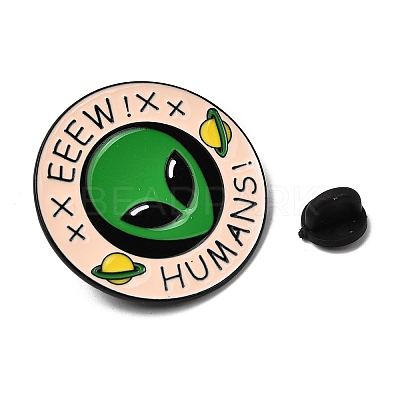Alien "EEEW! HUMANS!" Enamel Pins JEWB-D310-01EB-01-1