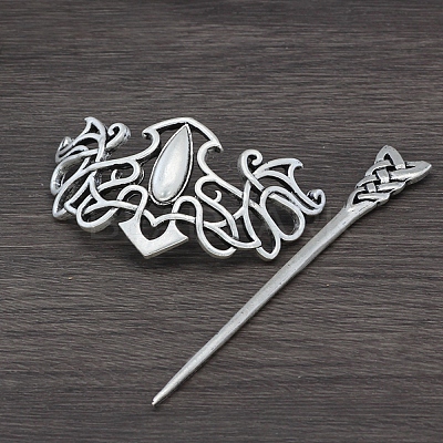 Viking Alloy Hair Sticks PW-WG0D8B7-01-1