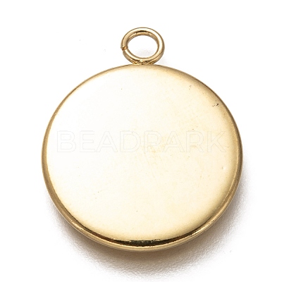304 Stainless Steel Pendant Cabochon Settings X-STAS-Z030-01B-G-1
