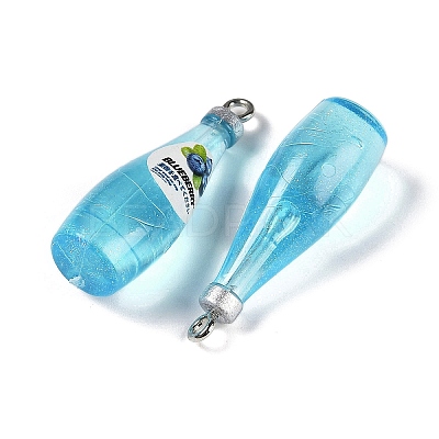 Transparent Resin Pendants RESI-D074-03A-1