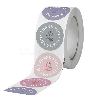 Self-Adhesive Paper Thank You Roll Stickers PAAG-PW0001-155-1