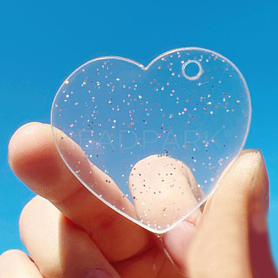 Transparent Acrylic Disc Pendants ZXFQ-PW0001-041L-1