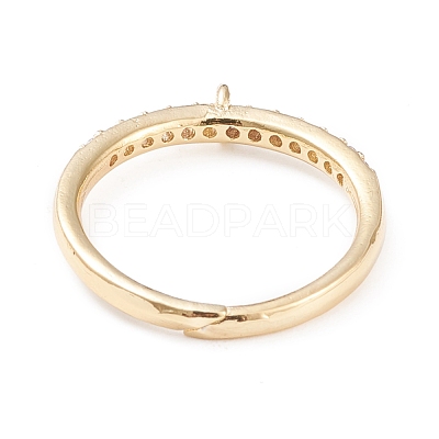 Brass Cuff Finger Ring Settings X-KK-L155-34G-1