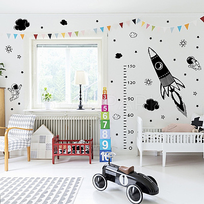 PVC Height Growth Chart Wall Sticker DIY-WH0232-025-1