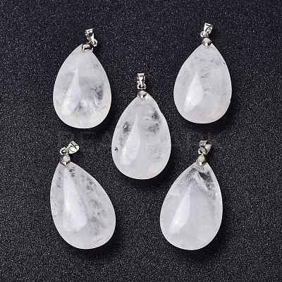 Natural Quartz Crystal Pendants G-D084-01P-B17-1