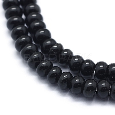 Synthetic Black Stone Beads Strands G-E507-24A-1
