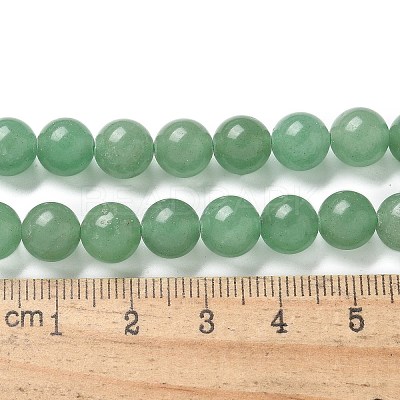 Natural Green Aventurine Round Beads Strands G-S150-8mm-1-1