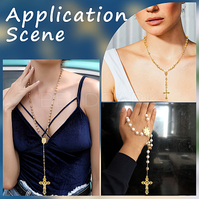 DIY Religion Theme Jewelry Making Findings Kit DIY-SC0024-07-1