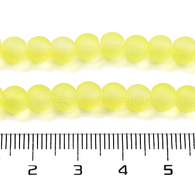 Baking Paint Transparent Glass Bead Strands X-GLAA-S031-6mm-30-1