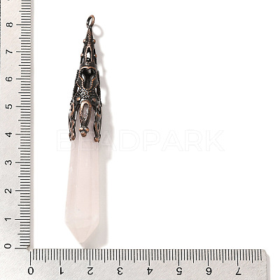 Natural Rose Quartz Pointed Big Pendants G-P560-02R-08-1