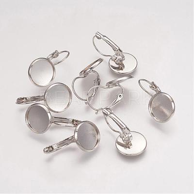 Brass Leverback Earring Findings KK-H023-P-1