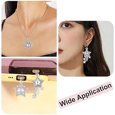 10Pcs Glass Pendants GLAA-YW0004-64B-01-1