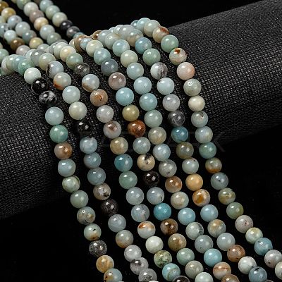 Natural Flower Amazonite Beads X-Z26N5018-1