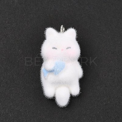 Flocky Resin Pendants FIND-A061-02B-1