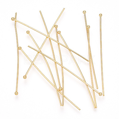 Brass Ball Head Pins X-KK-G331-10-0.8x50-1