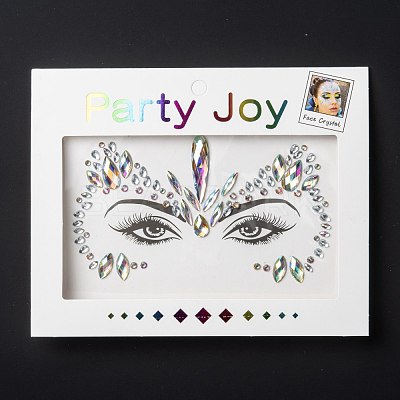 Acrylic Face Gems Stickers MRMJ-F014-09-1
