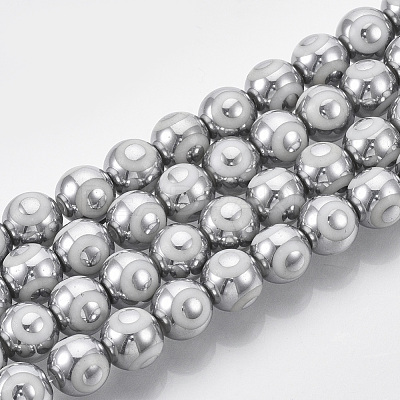 Electroplate Glass Beads Strands EGLA-T012-02F-8MM-1