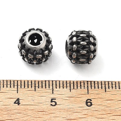 304 Stainless Steel European Beads STAS-V008-45AS-1