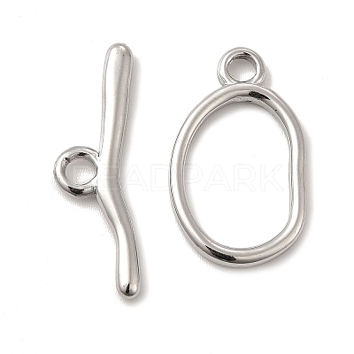 Non-Tarnish 304 Stainless Steel Toggle Clasps X-STAS-F290-06P-1
