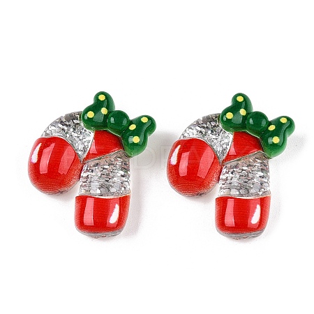 Christmas Theme Transparent Epoxy Resin Decoden Cabochons CRES-T025-01E-1