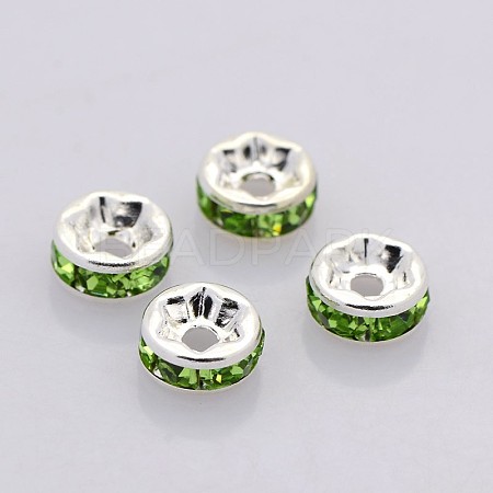 Brass Grade A Rhinestone Spacer Beads RB-A014-Z7mm-07S-1