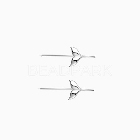 925 Sterling Silver Ear Wrap Crawler Hook Earrings EJEW-BB47368-A-1