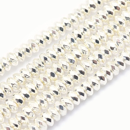 Electroplate Non-magnetic Synthetic Hematite Beads Strands G-L485-06B-S-1