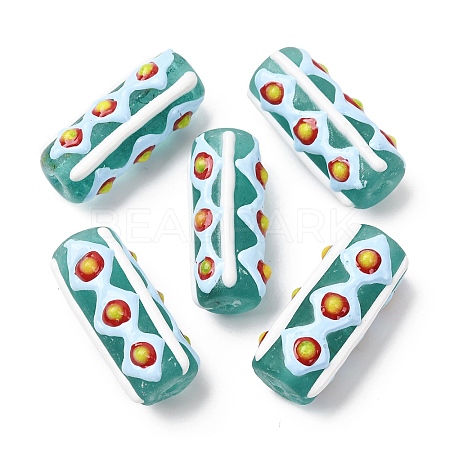 Handmade Lampwork Enamel  Beads LAMP-B051-01B-1