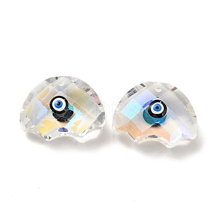 Transparent Glass Pendants GLAA-F121-06B-1
