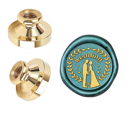 Wax Seal Brass Stamp Head AJEW-WH0209-593-1